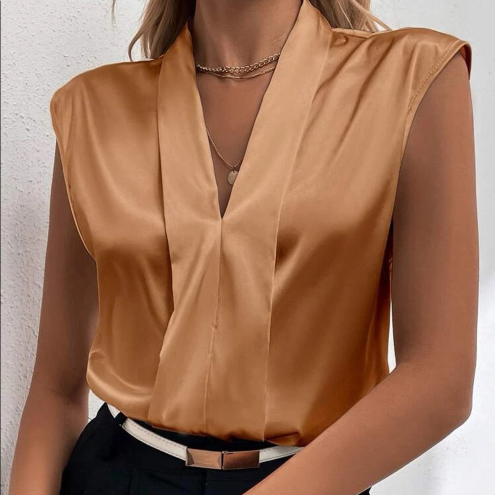 Silk sleeveless blouse